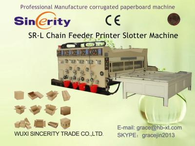 China Flexo Printing Slotting Machine , Automatic Corrugated Box Making Plant for sale