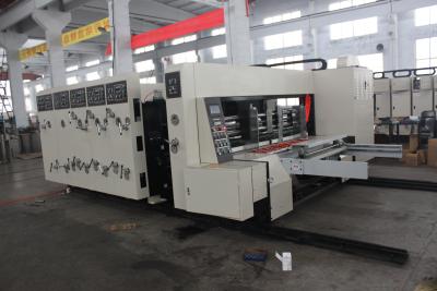 China Golfkartondoos die Machine met het Voeden/van Slotter/Printeing-Machine maken Te koop