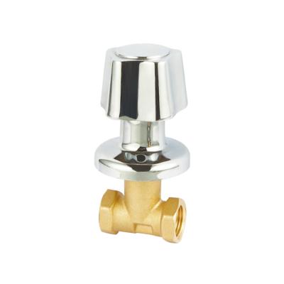 China General Hot Selling Zinc Alloy Handle Hose Brass Concealed Chrome Stop Valve for sale