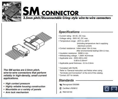 China JST-SMP-07V-BC    The connector wiring harness custom export processing for sale