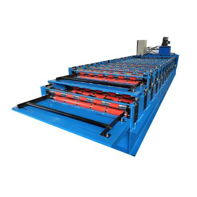 China CE approved metal roof roll forming machine TR 6 TR7 1200 mm feed width customized roll forming machine for sale