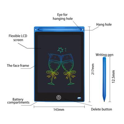 China LCD Child Drawing Board Writing Tablet Factory 8.5 White LCD Writing Tablet Wholesale Suction for sale