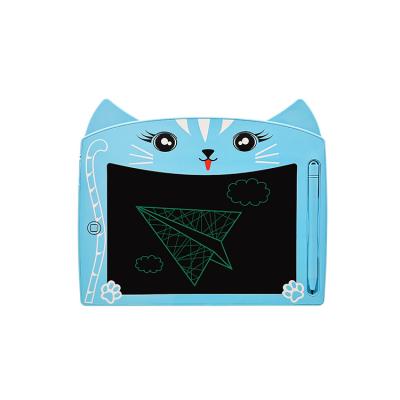 China LCD Drawing Colorful Screen Toys Factory LCD Educational Notepad Cat Shape Lcd Writing Tablet 8.5Inch With Pen for sale