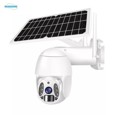 China Full HD 1080P PTZ outdoor solar powered ptz camera dome cam tuya CCTV solar panel security two way battery audio popular wireless cameras for sale