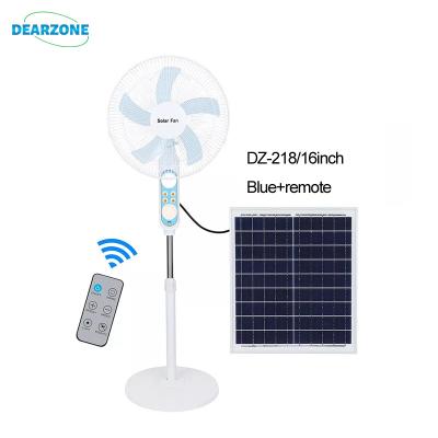 China 16 inch indoor and outdoor hot sale charging electric table fan with usb power bank function portable solar rechargeable fan for sale