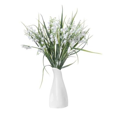 China Wholesale Indoor Outdoor Campanula Grass Style Artificial Flower Manufacturer Ins Style Green Plant Artificial Flower Wedding Decorations for sale