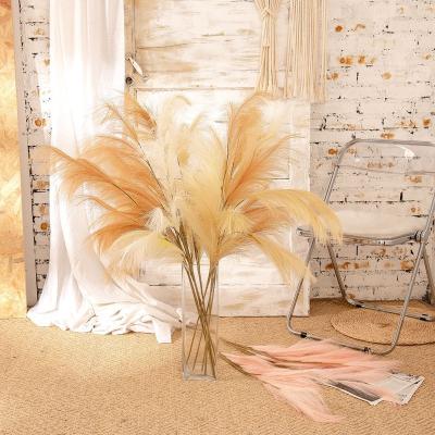 China Hot Sale Modern Grain Leaves Natural Artificial Plants and Flowers Large Decorative Pampas Grass for Outdoor Decor for sale