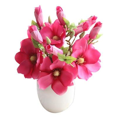 China Small fresh flower home decoration wedding indoor outdoor simple branch magnolia artificial flower decoration for sale