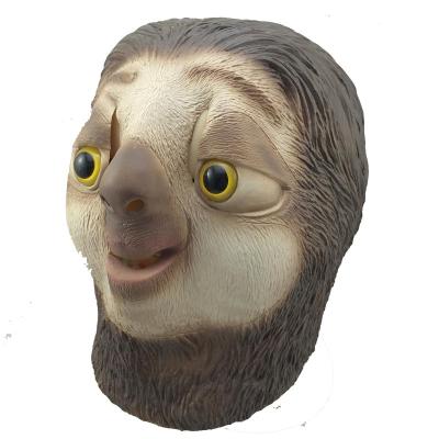 China Funny Eco-Friendly Lightning Headgear Sloth Mask Zootopia Movie TV Animal Masquerade Party Props Cosplay Anime Cartoon Latex Mask for sale