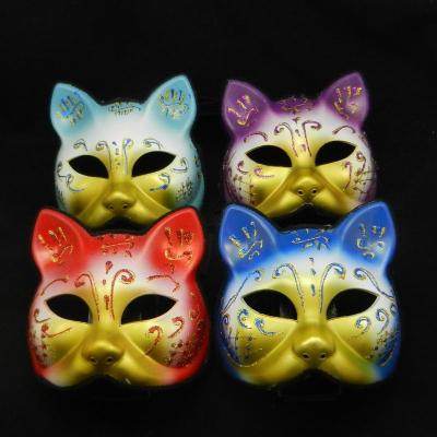 China New Fashion Classic Hand Drawing Sexy Venetian Mask Mardi Gras Carnival Party Favors Mystical Cat Retro Half Face Masquerade Party for sale