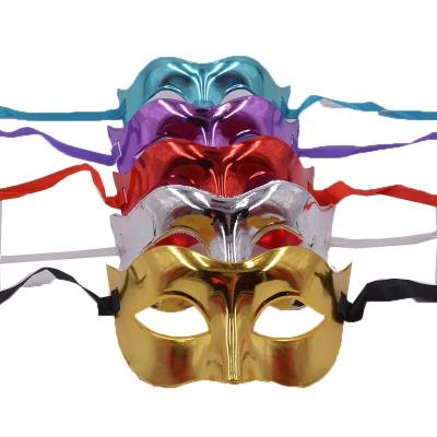 China Venetian Carnival Mardi Gras Halloween Party Favor Wedding Venetian Mask Ball Makeup Masquerade Party Mask Classic Gold Plating Half Face for sale