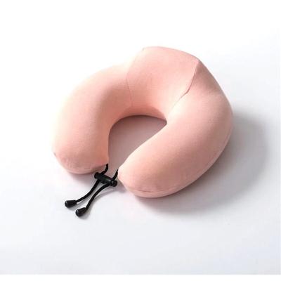 China PORTABLE Custom Flight Travel Pillow Memory Foam U Neck Support Pillow With Logo for sale