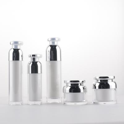 China China Cosmetic Packaging 30ml Tape Acrylic Airless Lotion Pump Bottle With Aluminum Pump Cream Cap for sale