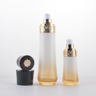 China Cosmetic Gift 100ml Bottles Glass Lotion Squeezer Bottle For Liquid Foundation for sale