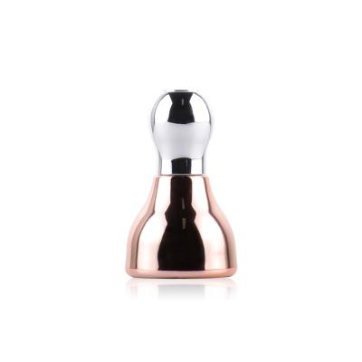 China Personal Care Stamp Shape 30ml/40ml Essential Oil Glass Dropper Bottle With Gold Pump Dropper Seal Shape Bottle for sale