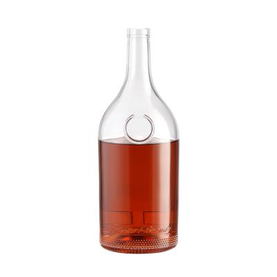 China Eco-friendly Recyclable Hot Sale 500ml 700ml 750ml Whiskey Clear Glass Wine Bottle With for sale