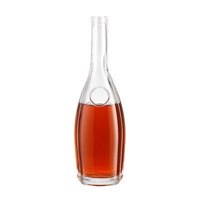 China Eco-friendly Recyclable Custom Clear Empty Square Gin Whiskey Vodka Spirit Liquor Wine 250ml 375ml 500ml Glass Bottle With Cap for sale