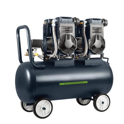 China 1500W*2 8bar Piston Compressor Oil Free Oil Free Reciprocating Energy Saving Air Compressors 100% New for sale