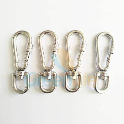 China Schwenker SS304 Carabiner-Haken zu verkaufen