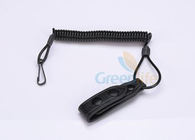 Chine Lanière tactique noire flexible de pistolet réglable avec la boucle de ceinture en cuir à vendre