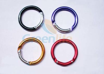 China Aluminum Light Round Shape Carabiner Snap Hook Connecting Ring For Security for sale