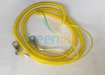 Chine les 10m attachent la couleur enroulée de jaune de lanière de canne à pêche avec l'agrafe instantanée chaque extrémité à vendre