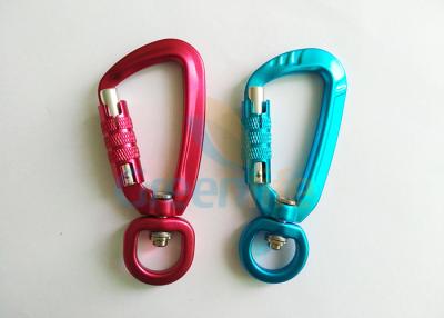 China O gancho instantâneo quente de alumínio Carabiner verde da aviação/vermelho trava o peso leve super da qualidade à venda