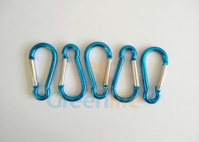 Chine Le lac Carabiner en aluminium bleu fashion coupe le support de Carabiner de forme de courge de 5CM avec Polonais argenté à vendre