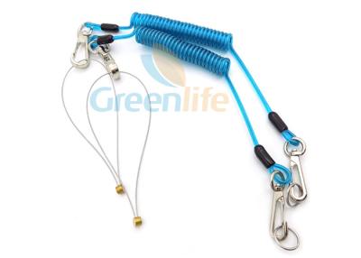 China Chave inglesa 1.5M de gerencio sobre um eixo Coiled Cable Lanyard do andaime do plutônio TPU à venda