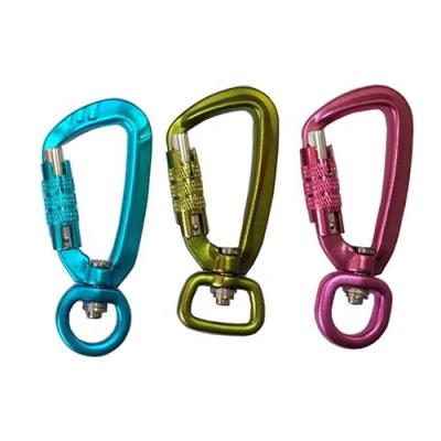 중국 90.8mm Oxidation Aviation Aluminum Swivel Locking Carabiners 판매용