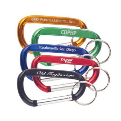 Chine D forment la rupture en aluminium Carabiner de la couleur 8CM de Pantone avec le porte-clés à vendre