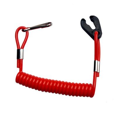 Chine Corde enroulée extensible de polyuréthane de Jet Ski Lanyard Tether Red Spiral String à vendre