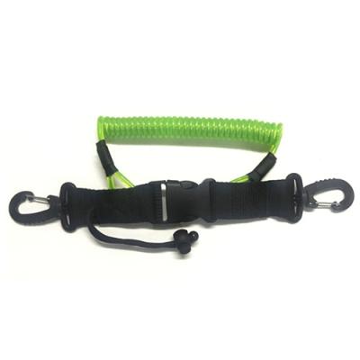 China Schnelle Freigabe-Spule Lanyard Steel Tethering der Schnur-Schleifen-TPU 1.5m ausgedehnt zu verkaufen