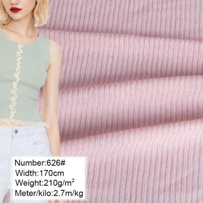 China 2020 Summer Hot Sale 626# Double Faced 100% Polyester Knit Rib Fabric for sale