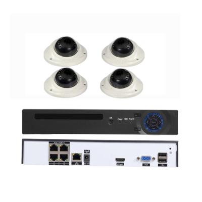 China 4CH NIGHT VISION Home Security POE NVR Camera Kits Dome Indoor Fisheye Surveillance Motion Detection XMEye POE NVR System For Garden for sale