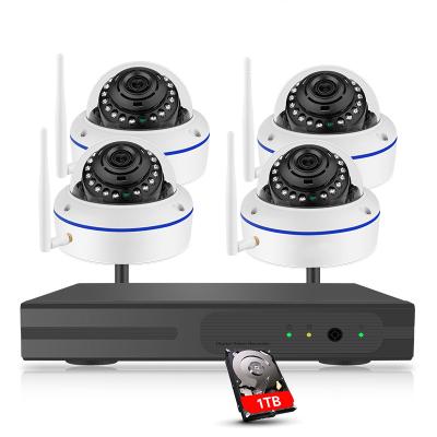 China 4CH Wireless Alarm Security Camera System 4CH WIFI NVR Kit Motion Detection IPPRO Indoor Indoor Indoor CCTV WIFI NVR System NIGHT VISION 1080P Vandal Proof System for sale