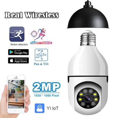 China E27 Bulb Human Motion Baby Talk Automobile Infrared Two-Way Automobile Baby Talk Wifi PTZ Camera PTZ HD Night Vision Wireless CCTV Camera Home Security monitor for sale