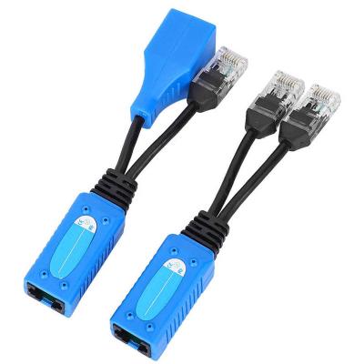 China For IP cameras RJ45 POE combiner splitter two cameras use a network cable POE injector adapter cable for IP camera for sale