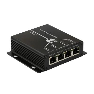 China 10/100Mbps POE from 1 to 4 POE add-on 1 to 4 port POE add-on with IEEE 802.3af standard I/O for IP POE CCTV camera system for sale