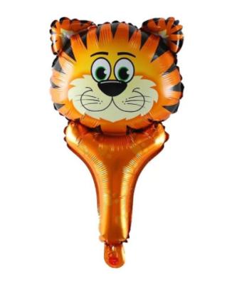 China Modern Animal Head Attendance Stick Child Cartoon Movie Balloon Party Gift Toy Aluminum Balloon for sale