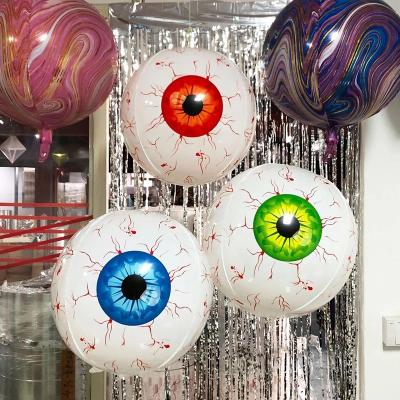 China Self-Sealing 22Inch Eyeball Balloon Foil Balloons Kids Toy Globos Event Party Supplies Halloween Terror Balloon Ghost Festival Decoration for sale