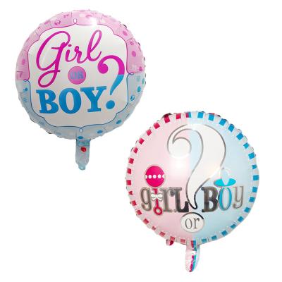 China Self-closing gender reveal balloons boy or girl balloon baby shower decoration balloons foil for sale