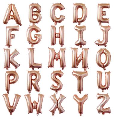 China Self Sealing Alphabet Letter Foil Balloons Rose Gold 40 Inch Hanging Happy Birthday Balloons Party Decorations Helium Balloon for sale