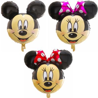 China Wholesale Famous Self-Sealing Cartoon Character Mickey Mouse Head Inflatable Helium Foil Balloon for sale