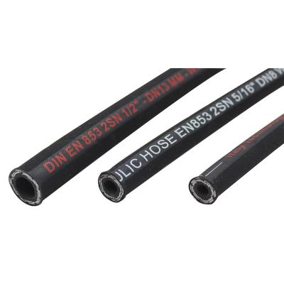 China Factory Sale 1/2inch R2 Hydraulic Hose Wear Resistant Synthetic Rubber Hydraulic Rubber Hose for sale