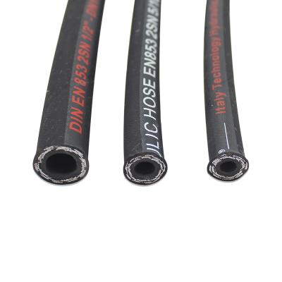 China Casing Finish Hydraulic Rubber Hose Wear Resistant Synthetic Rubber Hydraulic High Pressure Rubber Hose for sale