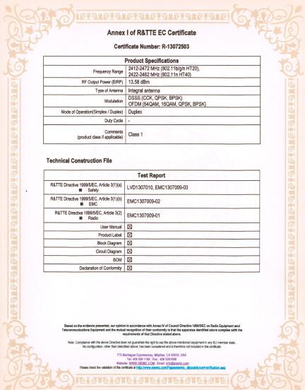 CE - E-Lins Technology CO.,limited