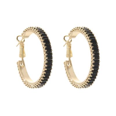 China Trendy New Fashion Circle Zircon Earrings Women's Vintage Earrings Jewelry Charm for sale