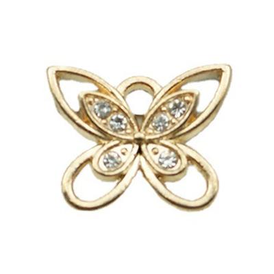 China XUE YI Factory FASHIONABLE Butterfly Pendant With Diamond 13x16mm Alloy Charms Pendants for sale