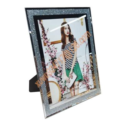 China Home Cheap Glass Picture Frame Picture Glass Picture Simple Sparkle Decoration Items Simple Fashionable Photo Frame 6*8